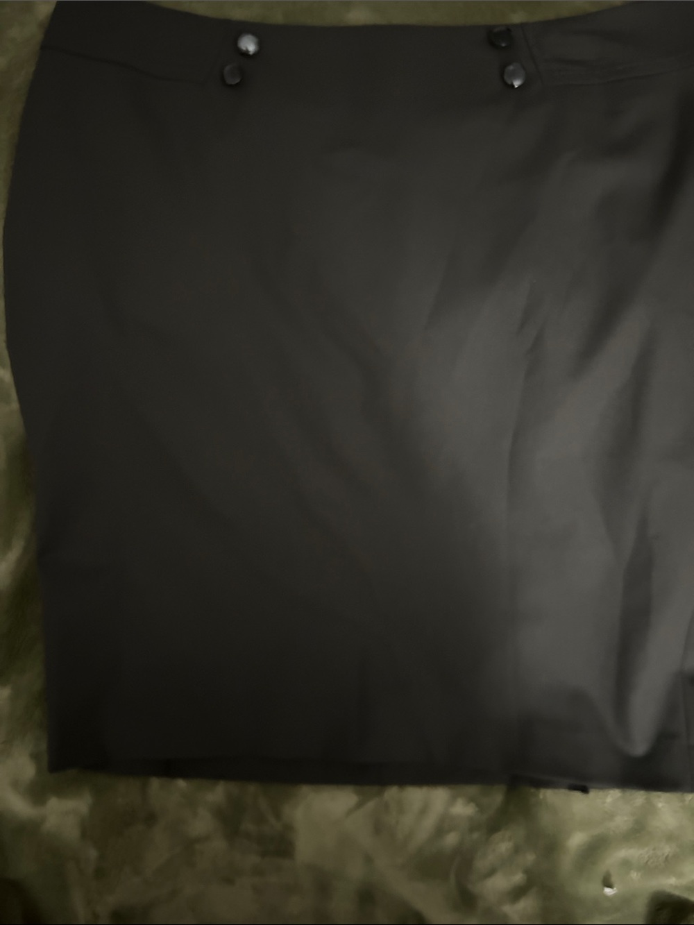 The Limited Black Pencil Skirt with Waist Buttons